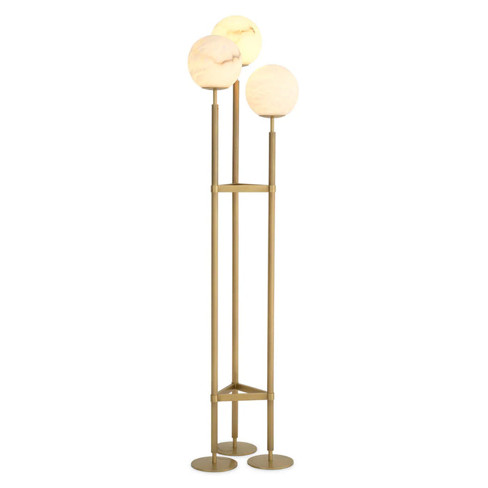 Antique brass finish | alabaster
