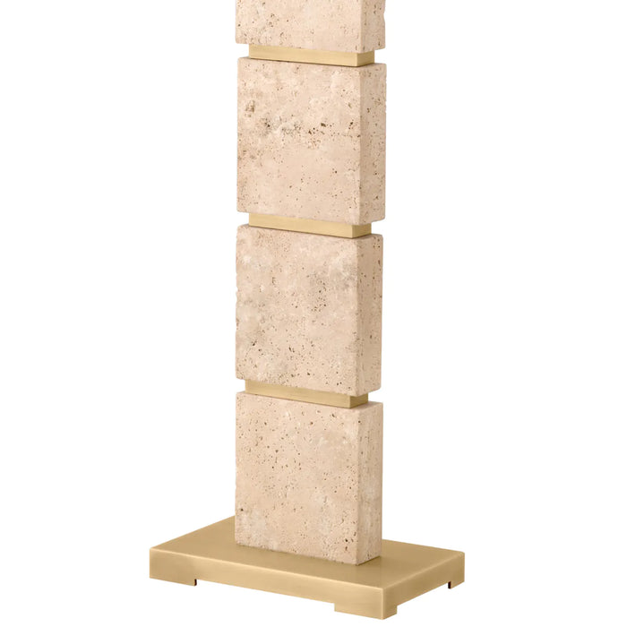 Travertine | antique brass finish