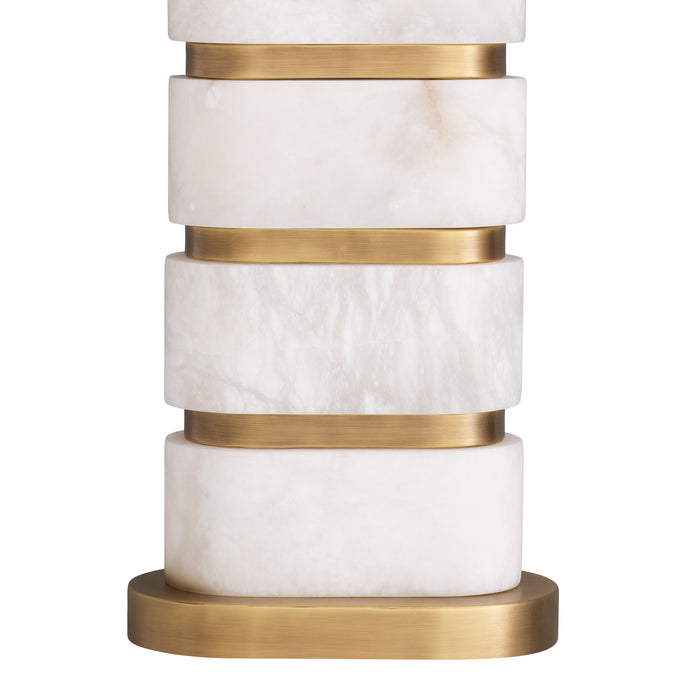 Antique brass finish | alabaster