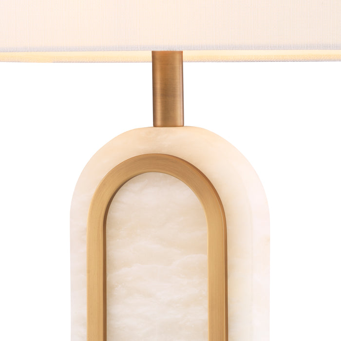 Antique brass finish | alabaster