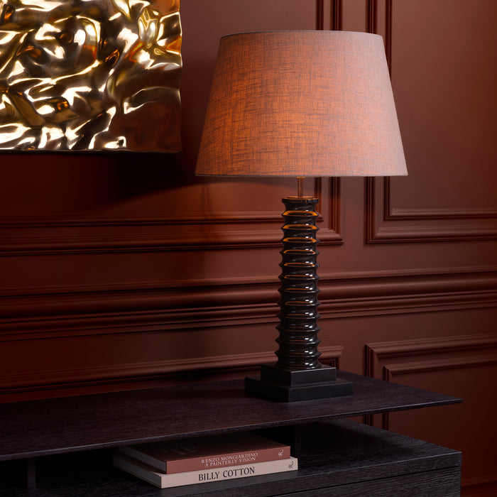Piano black finish | black granite base