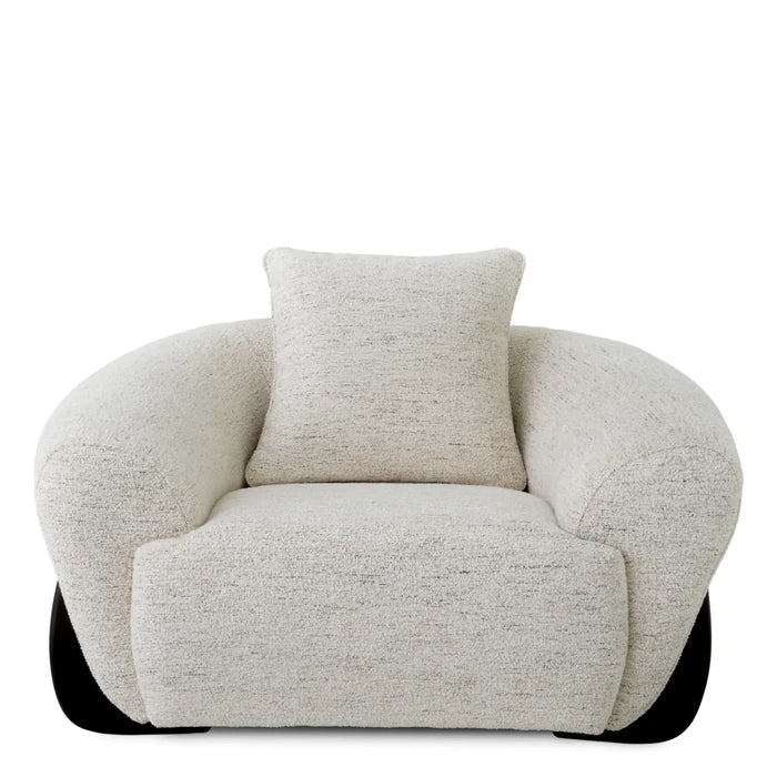 Sillón Eichholtz Siderno en tela Seashell blanco roto