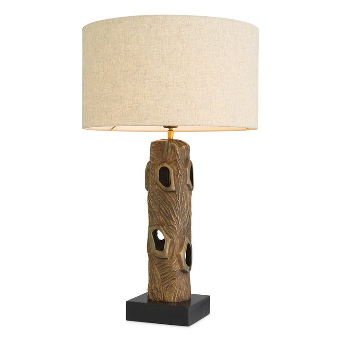 Vintage brass finish | black granite base