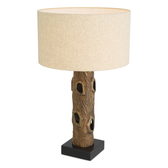 Vintage brass finish | black granite base