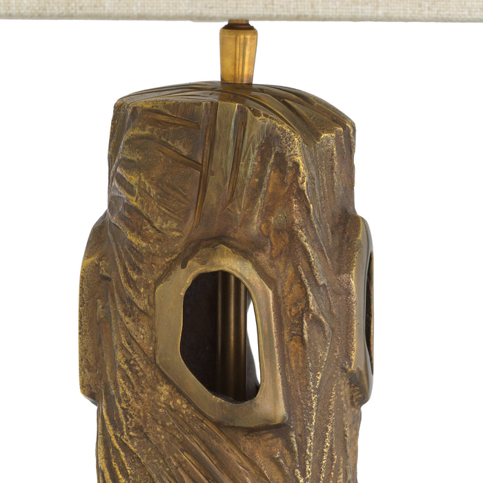 Vintage brass finish | black granite base