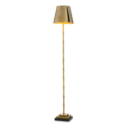 Vintage brass finish | black granite base