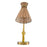 Natural rattan | vintage brass finish | black granite base