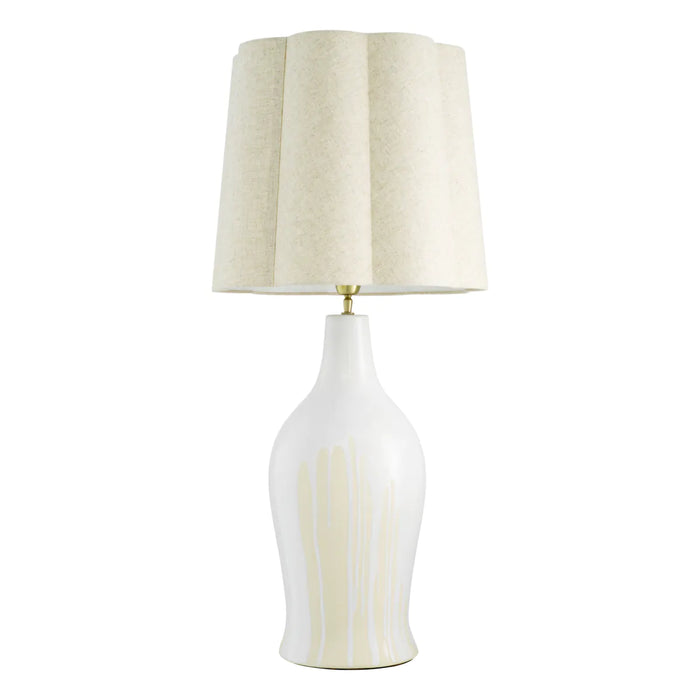 White drip-effect | vintage brass finish