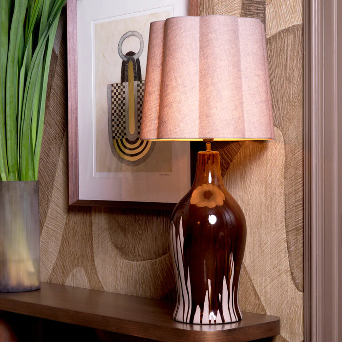 Brown drip-effect | vintage brass finish