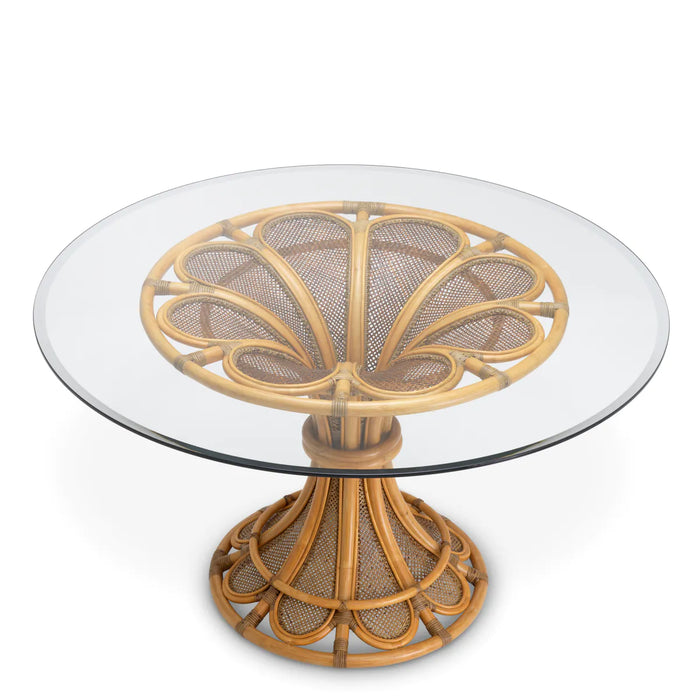 Natural rattan | bevelled clear glass