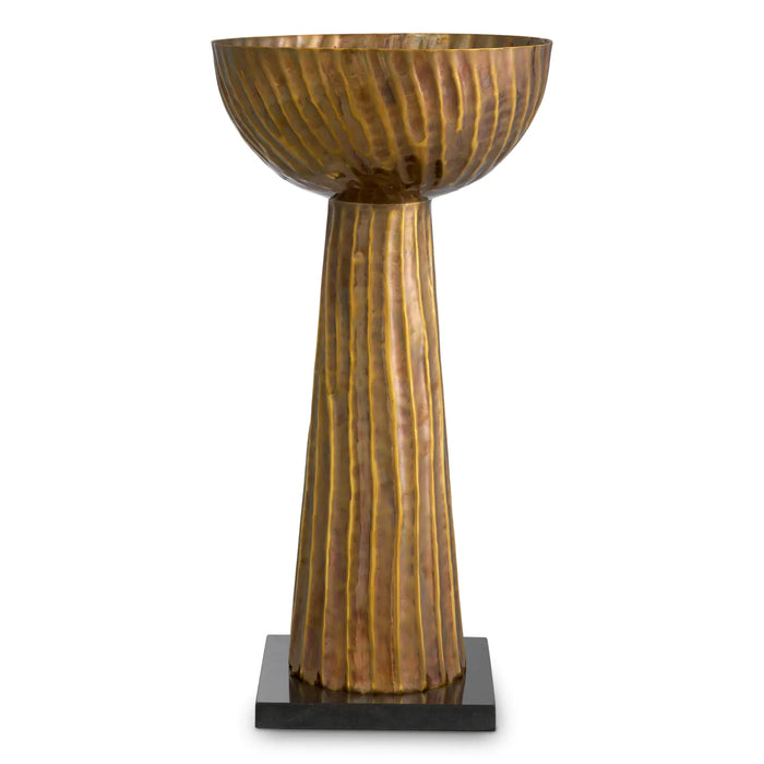 Vintage brass finish | black granite base