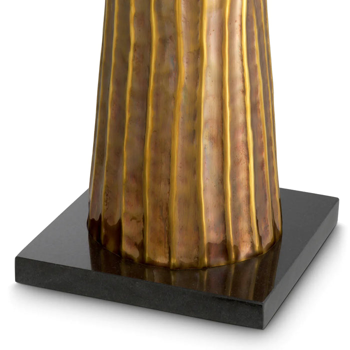 Vintage brass finish | black granite base