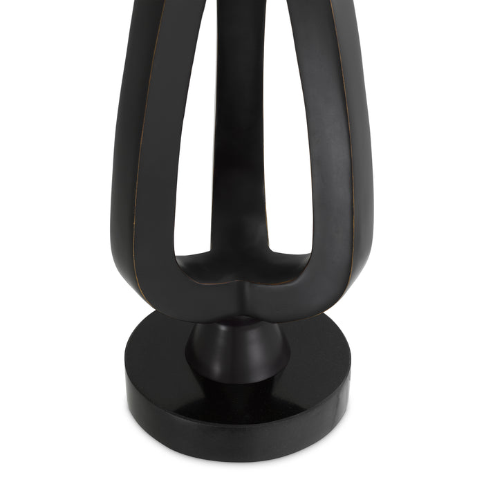 Bronze highlight finish | black granite base