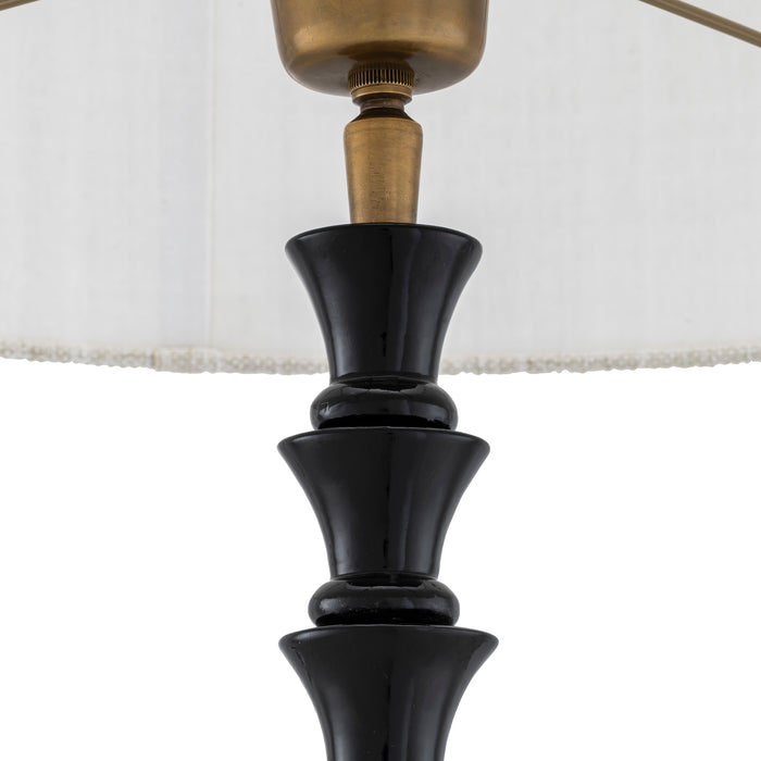 Piano black finish | black granite base