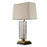 Vintage brass finish | handblown glass | black granite base