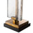 Vintage brass finish | handblown glass | black granite base