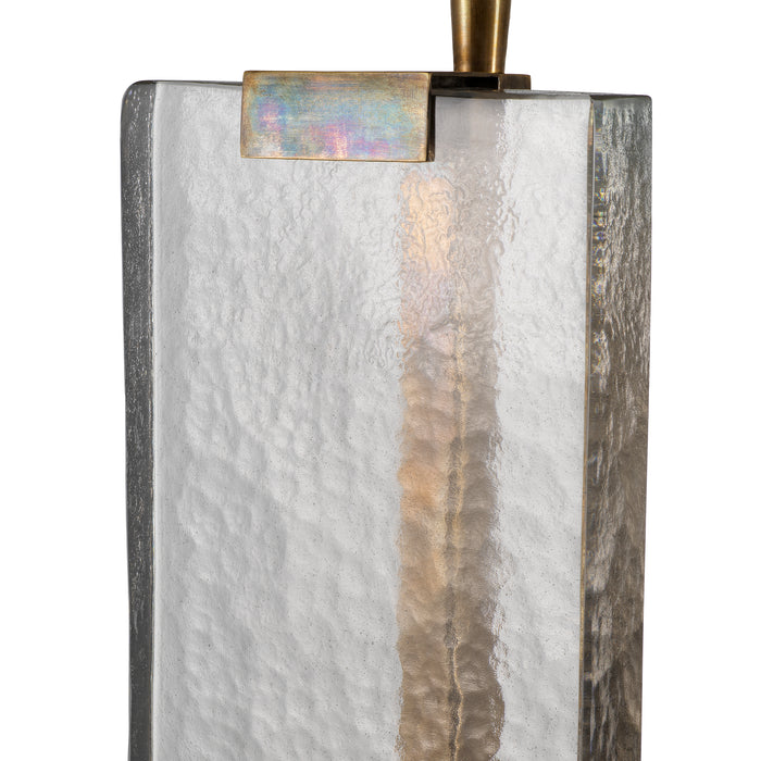 Vintage brass finish | handblown glass | black granite base
