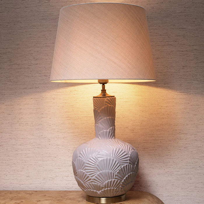 Off-white ceramic | antique brass finish