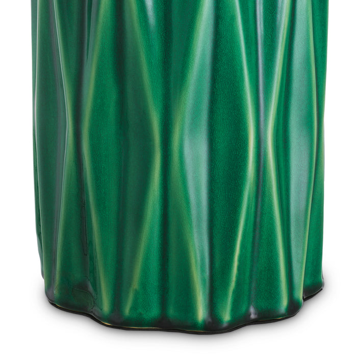Crackled green ceramic | antique brass finish
