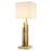 Vintage brass finish | travertine base
