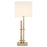 Vintage brass finish | travertine base