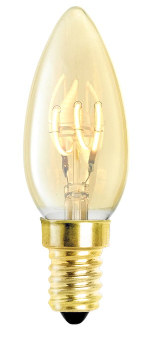 Bombilla LED tipo C, 4W E14 ø 3,5 x 10 cm, juego de 4 uds.