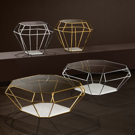 Mesa de centro Eichholtz Asscher, acabado dorado