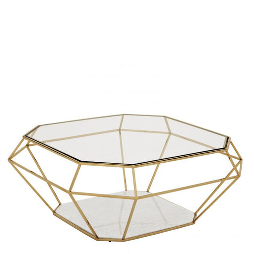 Mesa de centro Eichholtz Asscher, acabado dorado