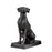 Figura de perro braco y sabueso, acabado en bronce antiguo, conjunto de 2 piezas