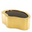 Mesa de centro Eichholtz Gibbons, acabado dorado, vidrio negro