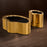 Mesa de centro Eichholtz Gibbons, acabado dorado, vidrio negro