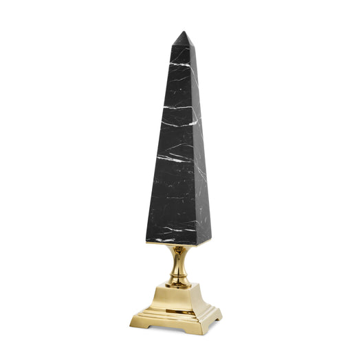 Layford Obelisk, L, acabado dorado, mármol negro