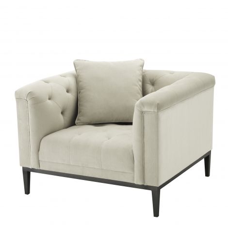 Eichholtz Cesare sillón, gris silicona