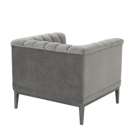 Sillón Eichholtz Raffles, terciopelo gris roche propoise