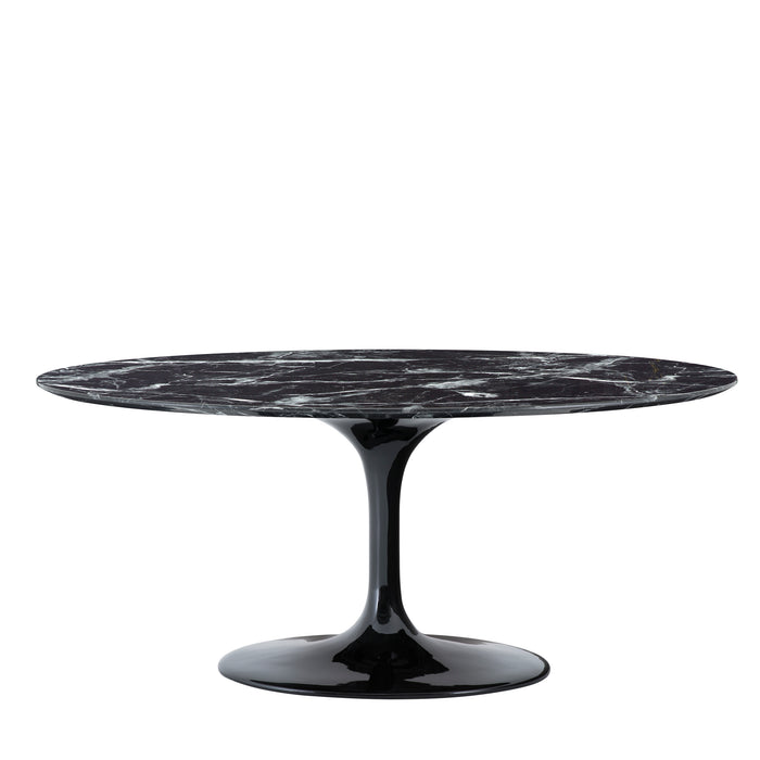 Mesa de comedor Eichholtz Solo, mármol artificial negro