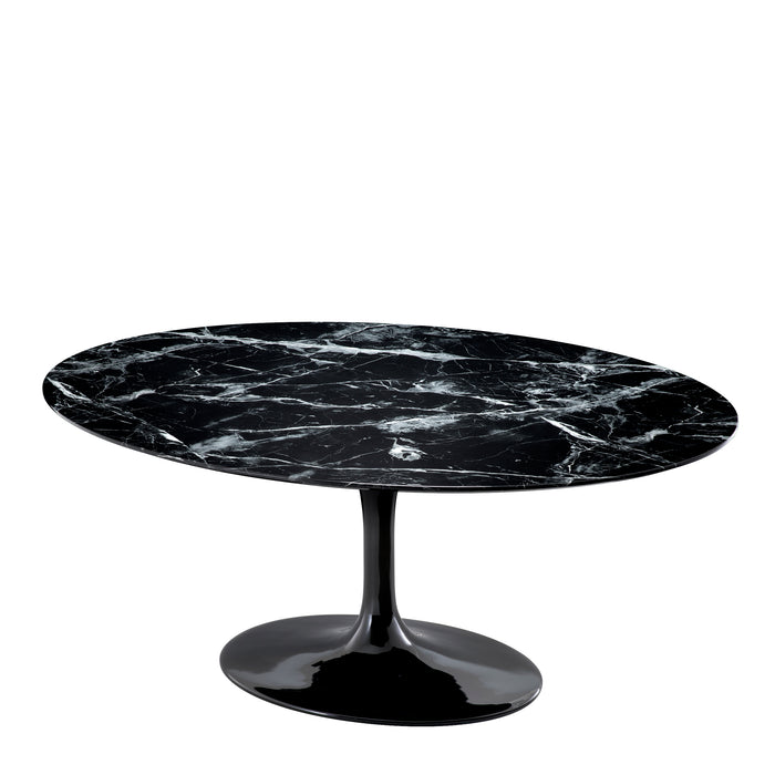 Mesa de comedor Eichholtz Solo, mármol artificial negro