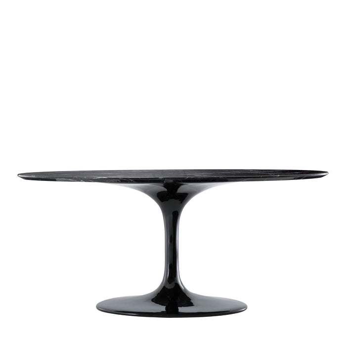 Mesa de comedor Eichholtz Solo, mármol artificial negro