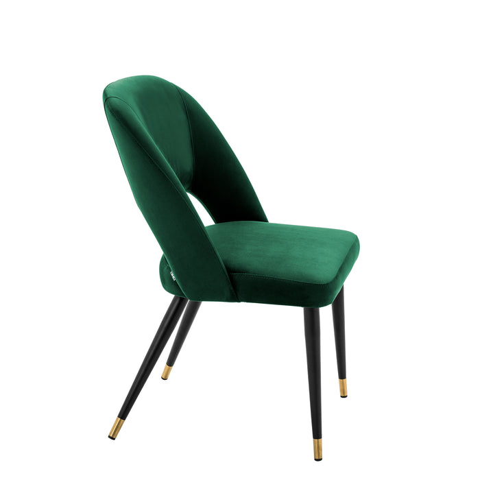 Silla de mesa Eichholtz Cipria, terciopelo verde roche