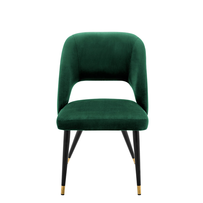 Silla de mesa Eichholtz Cipria, terciopelo verde roche