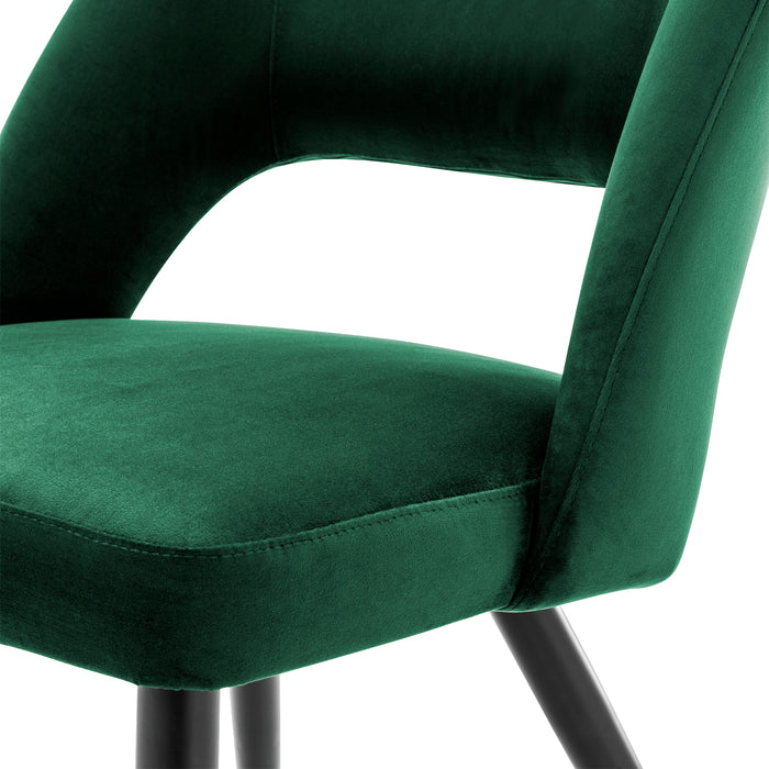 Silla de mesa Eichholtz Cipria, terciopelo verde roche