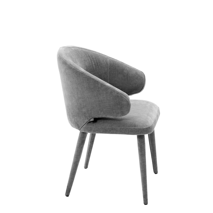 Silla de mesa Eichholtz Cardinale, gris claro