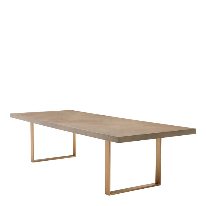 Mesa de comedor Eichholtz Remington, 300 x 115 cm, chapa de roble lavado