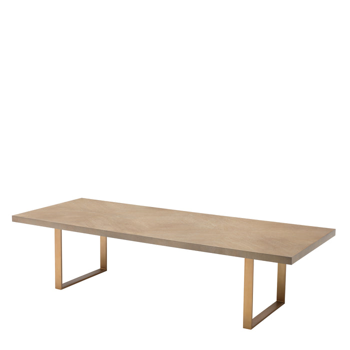 Mesa de comedor Eichholtz Remington, 300 x 115 cm, chapa de roble lavado