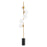 Antique brass finish | white glass | black marble base