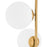Antique brass finish | white glass | black marble base