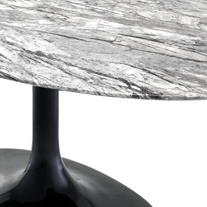 Mesa de comedor Eichholtz Solo, mármol artificial gris