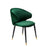 Silla de mesa Eichholz Volante, con reposabrazos, terciopelo verde oscuro roche