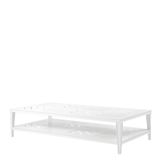 Eichholtz Mesa de centro Bell Rive, 180 cm 180 cm, exterior blanco