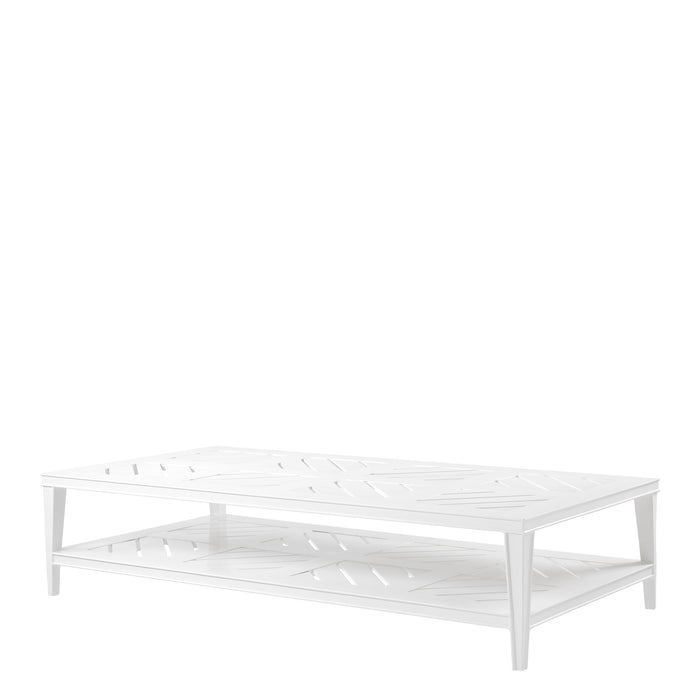 Eichholtz Mesa de centro Bell Rive, 180 cm 180 cm, exterior blanco