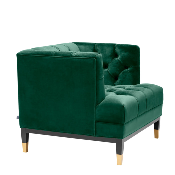 Sillón Eichholtz Castelle, terciopelo verde oscuro roche